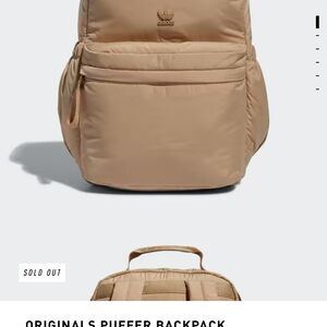 adidas Originals Puffer Backpack in Beige